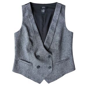 Body By Victoria Y2K Gray Wool Blend Double-Breasted Vest